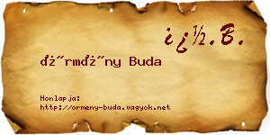 Örmény Buda névjegykártya